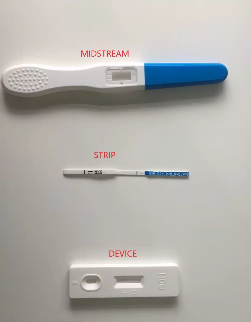 HCG Pregnancy test, HCG Midstream,HCG strips, Pregnancy test card