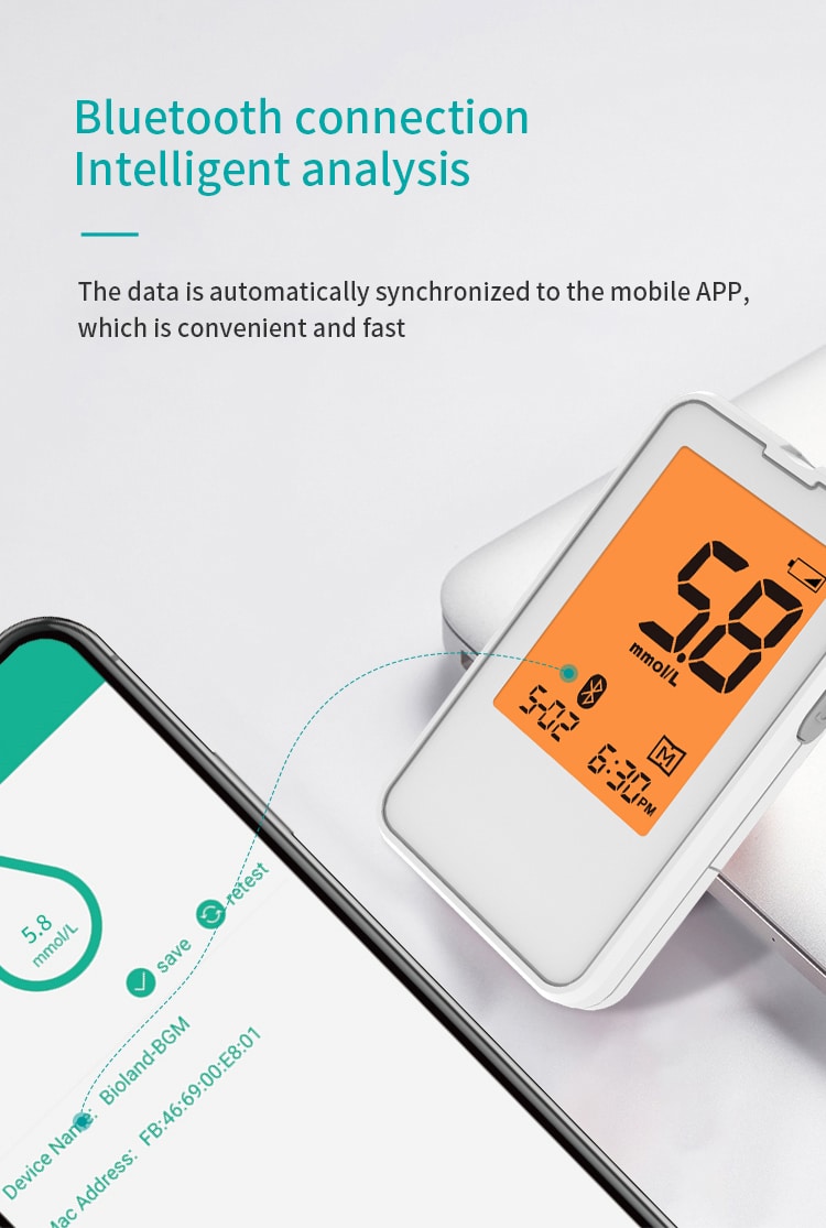 FDA Bluetooth Blood Glucose Monitor SG-427B 6 Bluetooth Blood glucose monitor FDA glucose meter