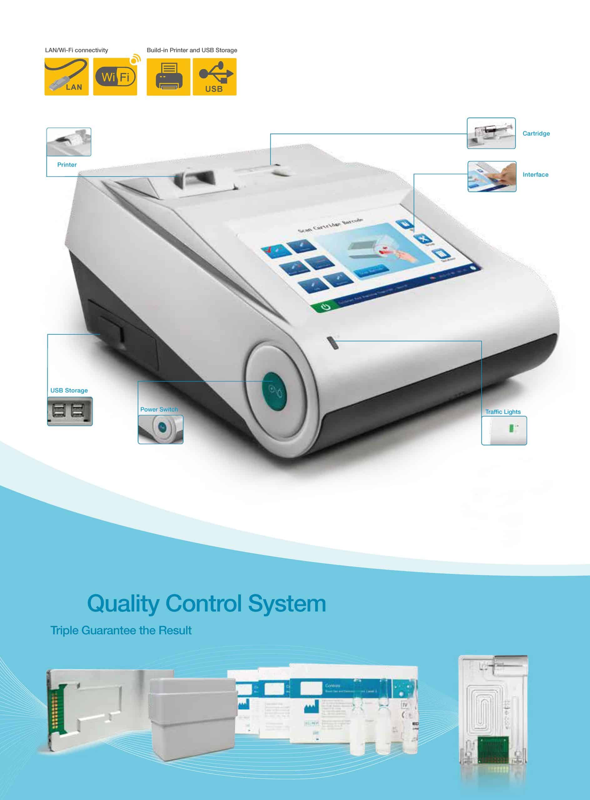 EDAN Automatic Blood Gas Analyzer SGE-15 5 Automatic Blood Gas& Chemistry Analyzer